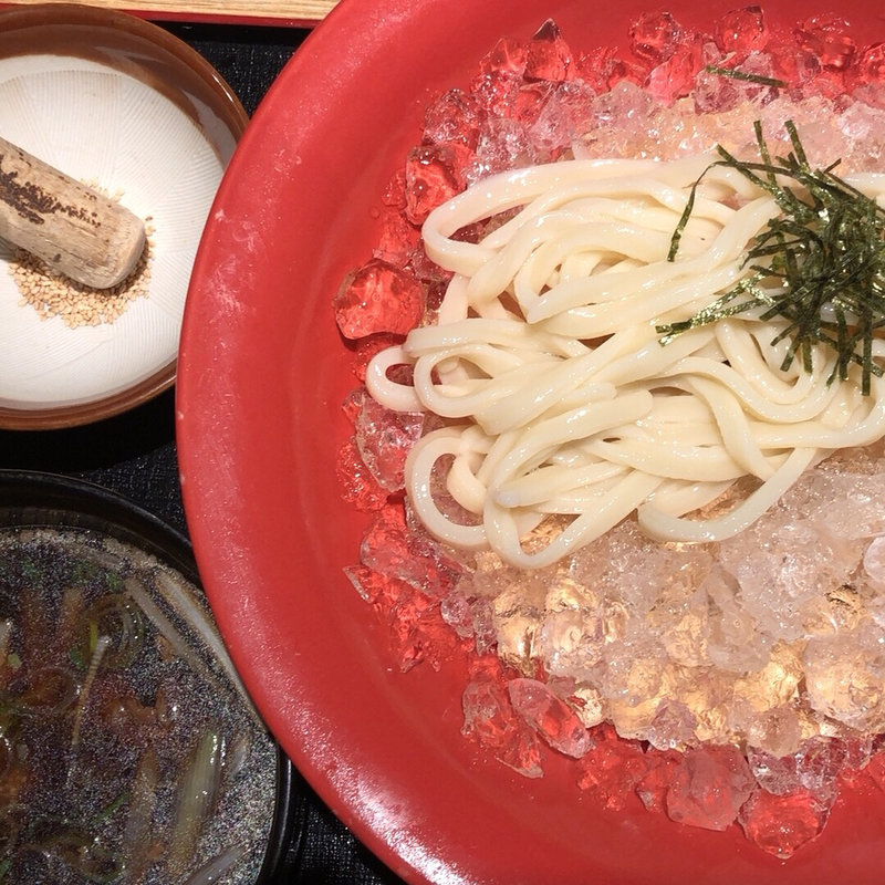 青唐辛子牛すじつけめん(おうどん　銀座　うらら)