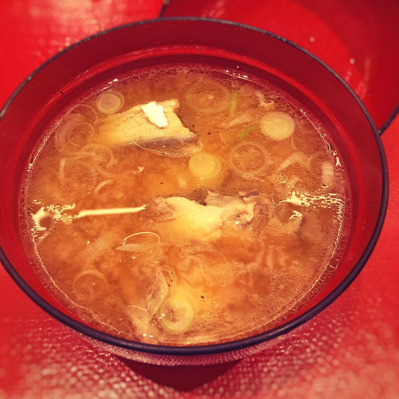 あら汁 のど黒のあら入り(金沢まいもん寿司 マークイズ福岡ももち)