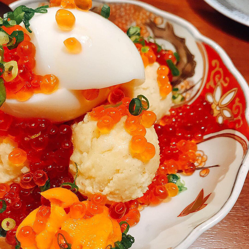 イクラ雲丹通風ポテトサラダ (鴨屋のビストロ肉酒場ねぎまplus +)