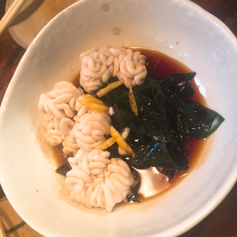 白子ポン酢(もちぶたラーメン 利田商店)