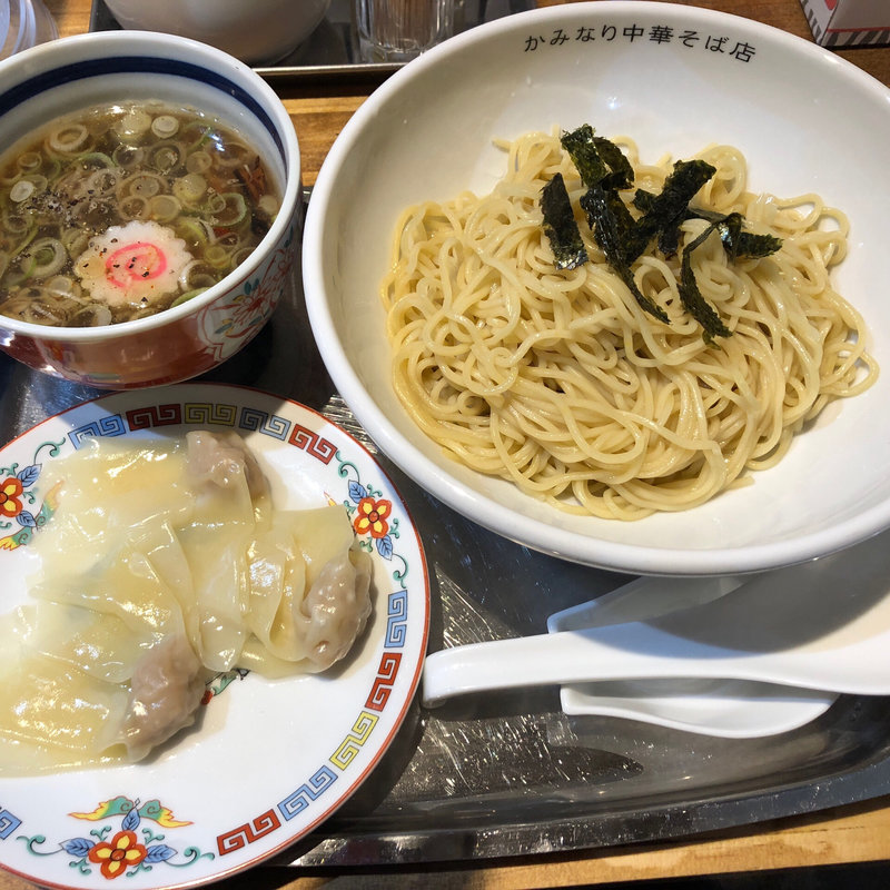 ワンタンつけそば(かみなり中華そば店)