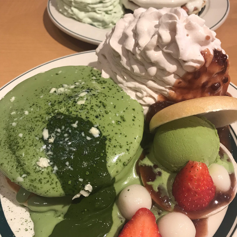 香る、宇治抹茶パンケーキ(Eggs 'n Things 京都四条店)