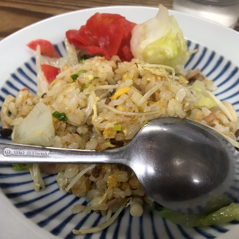 日替りミニ丼(山菜チャーハン)(博多ラーメン 百千萬)