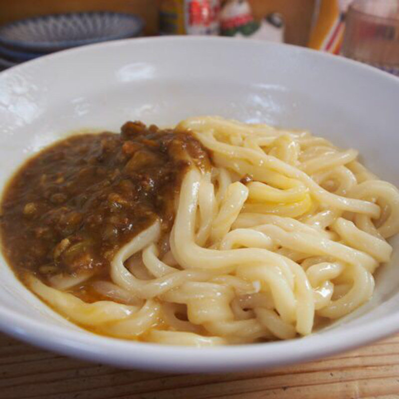 キーマ釜玉(手打ちうどん ぶれーど・う )