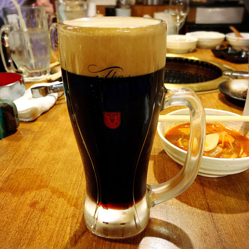 ザ・プレミアム・モルツ黒(焼肉市場めぐろや本店)