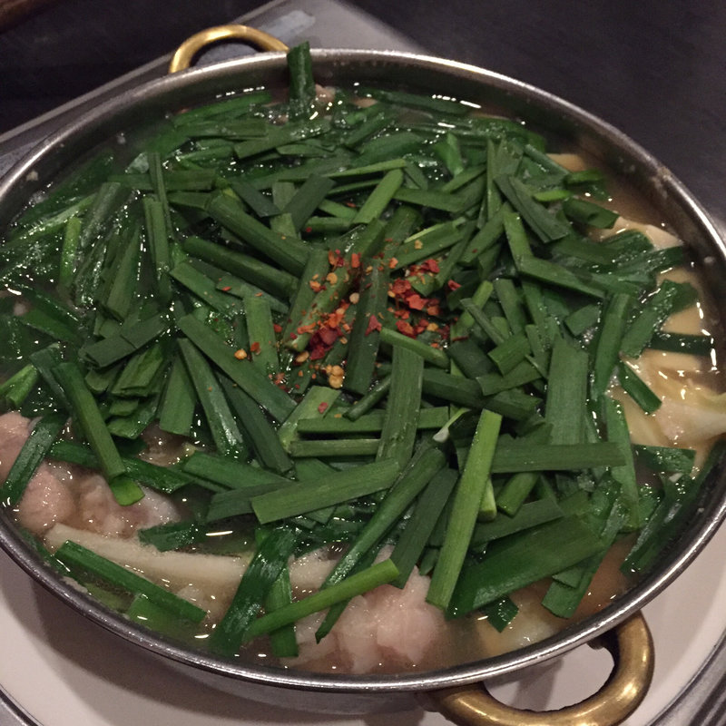 国産牛もつ鍋醤油味(牛もつ鍋 おおいし 住吉店)