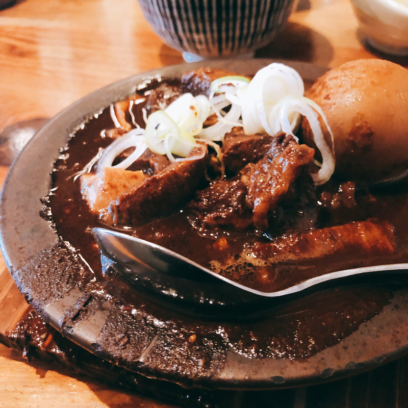 和牛煮込み（煮玉子入り）日替りメニュー(あぶくま亭)