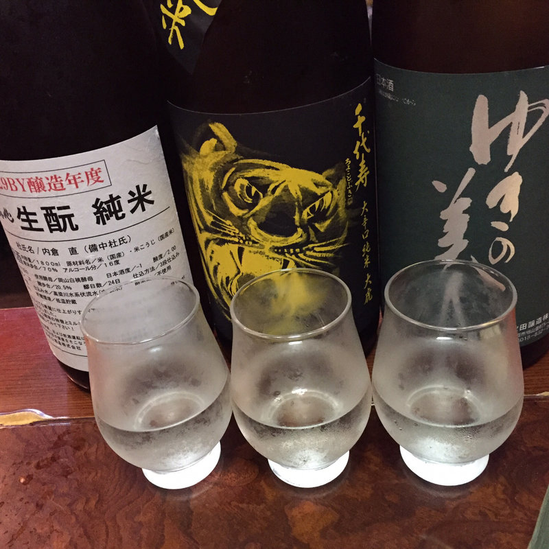 雪の美人、大虎、生酛(海鮮居酒屋 だるま屋)