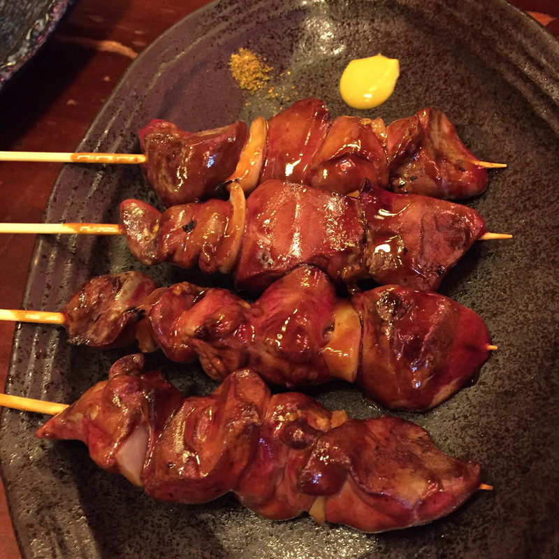 とりきも4本(とり皮 みつます 大橋本店)