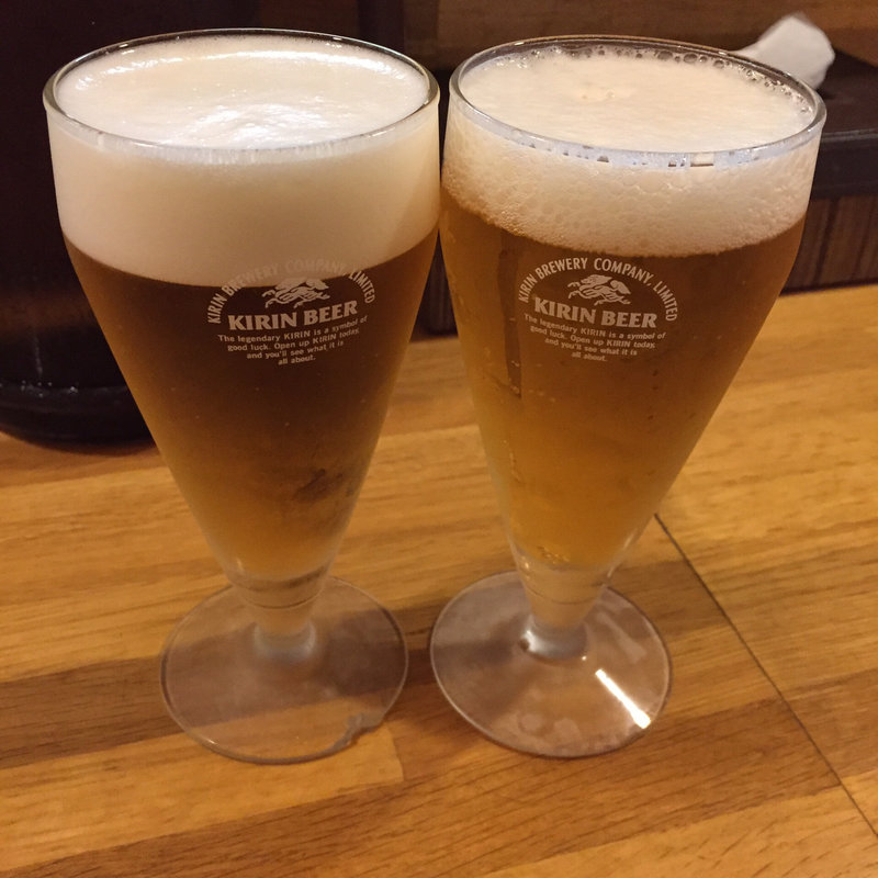 生ビール小2(うどん酒家　かみや )