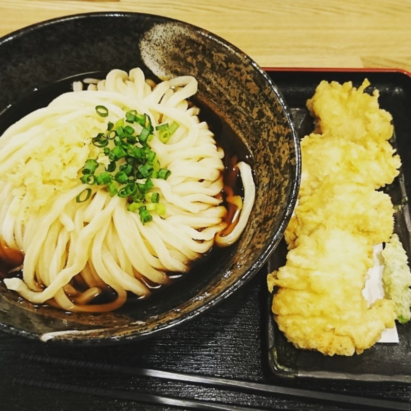 とり天ざる 特盛(うどん屋 清)