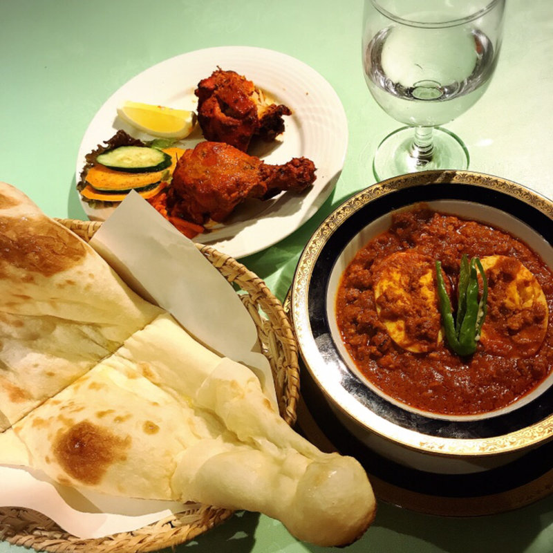 キーマとエッグのカレー(インド料理シャングリーラ)