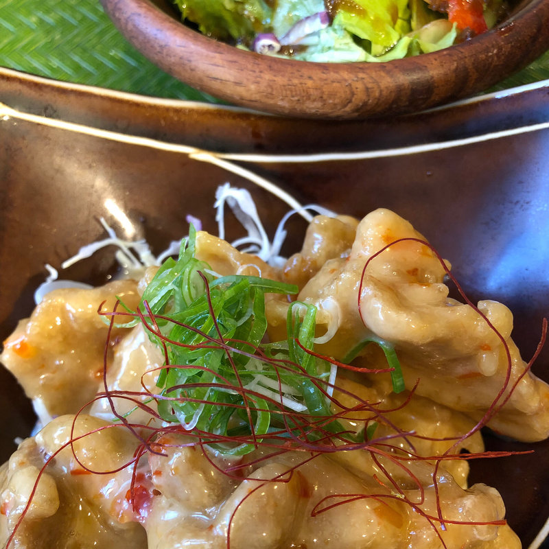 日替わり定食鶏のチリマヨ(びーだま )