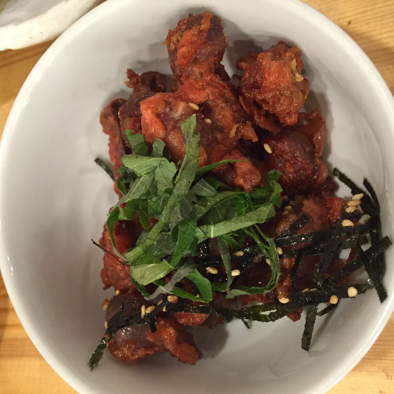 ずりの梅揚げ(博多海鮮処しらすくじら 明神丸 薬院)