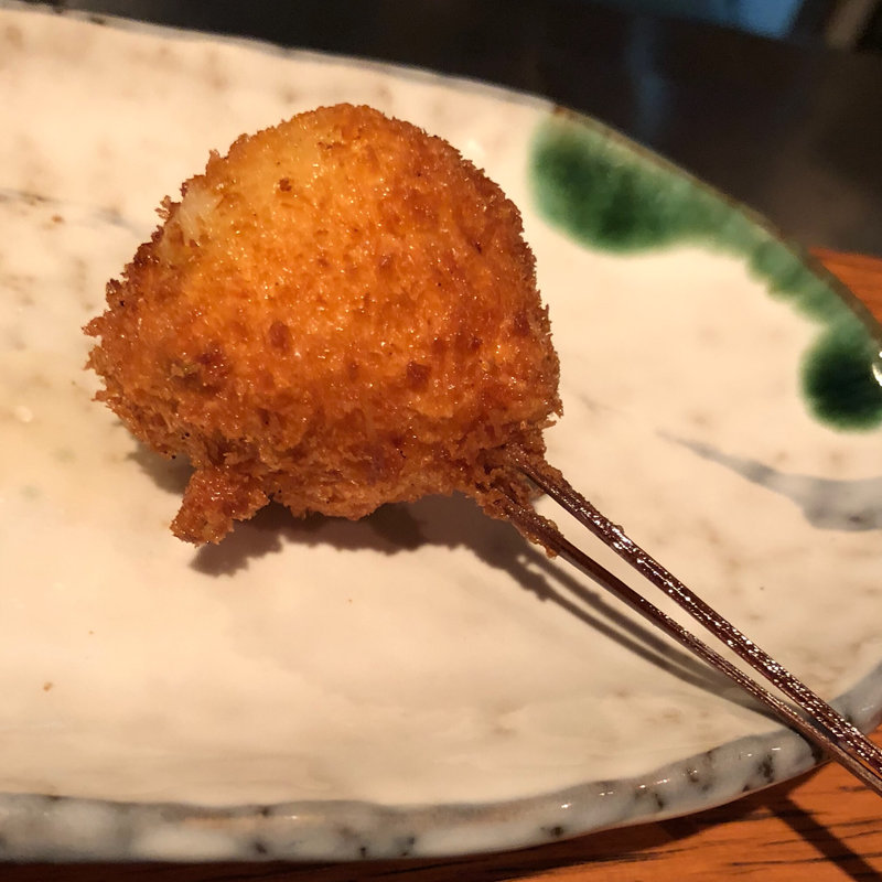 河豚と水菜（串揚げ）(串揚げ ふくみみ)