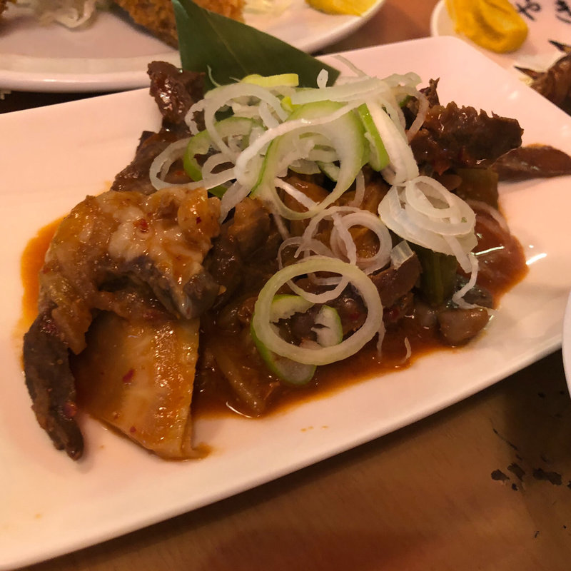 ホルモンキムチ炒め(新橋 やきとん まこちゃん 新館)