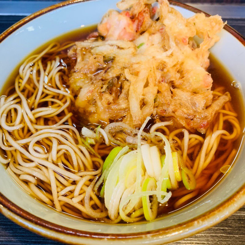 天ぷらそば(そばうどん 文殊 浅草店)