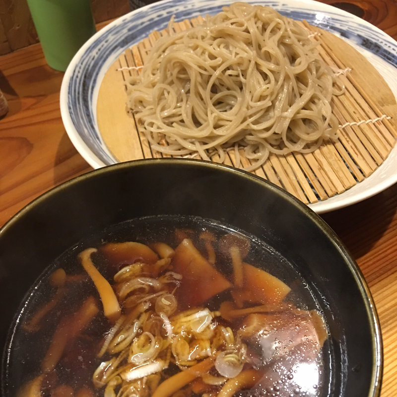 鶏だしと七種きのこ せいろ(手打ち蕎麦 松庵)