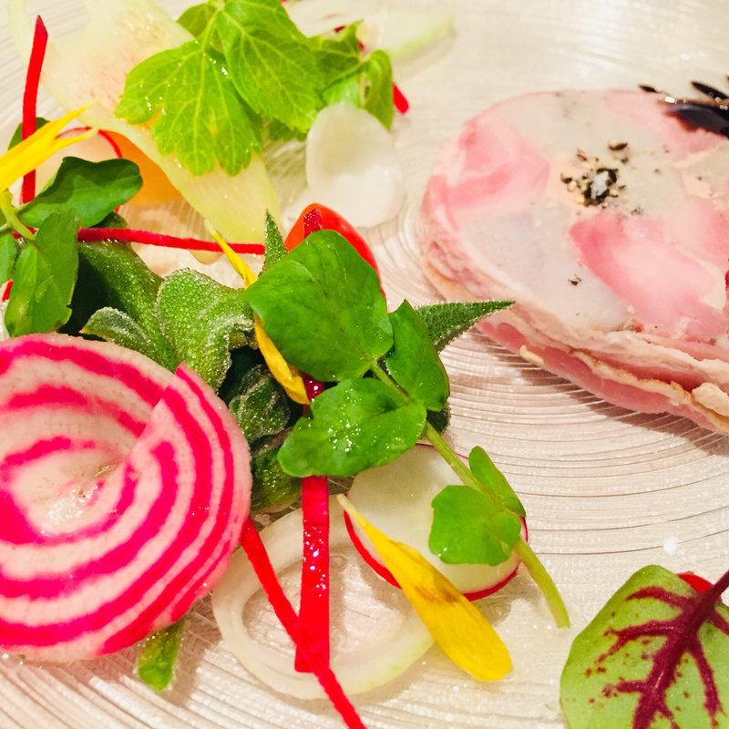 テリーヌと有機野菜のオードブル(ミディソレイユ )