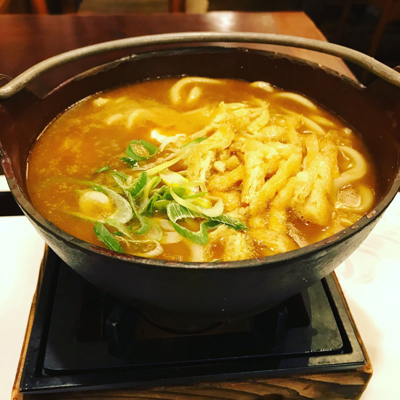 鍋焼きカレーうどん定食(和食がんこ寿司 梅田OS店)
