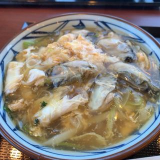 牡蠣たまうどん(丸亀製麺)