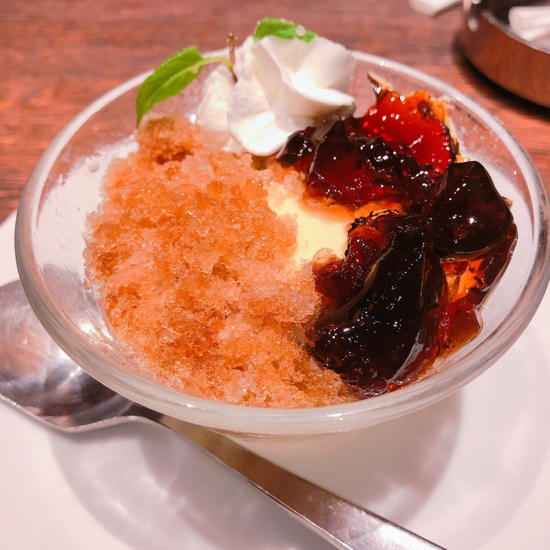 エスプレッソのグラニテとバニラアイス(鉄板キッチン 吟【GIN】)