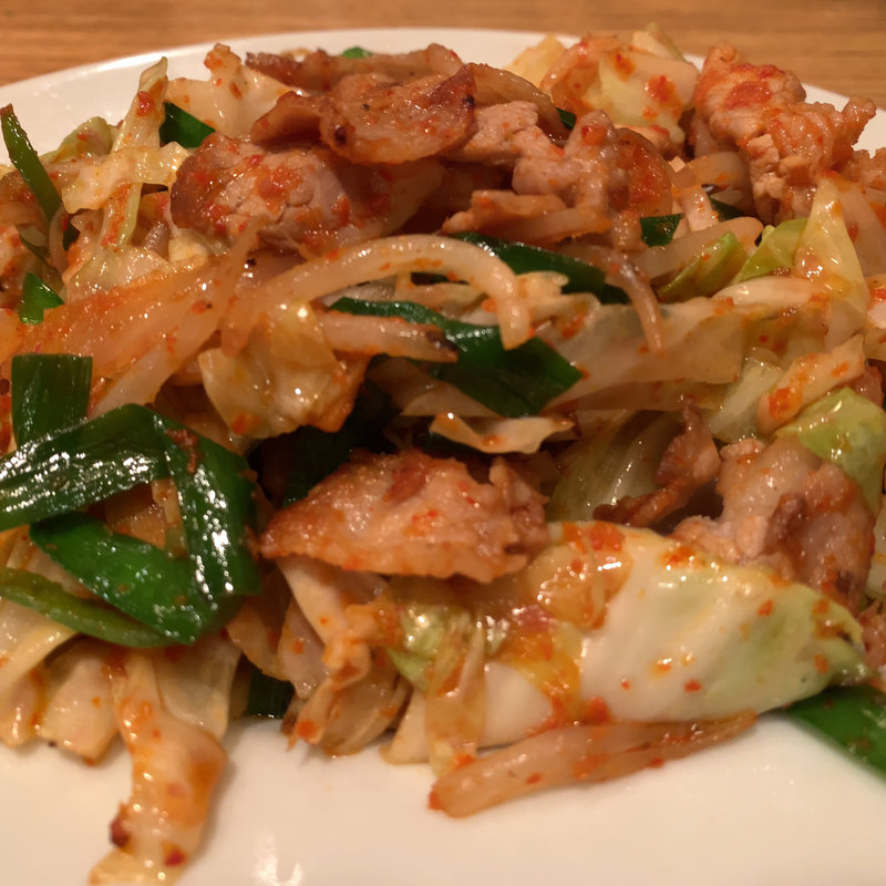 肉野菜炒め ( 激辛ver. )(いそげん)