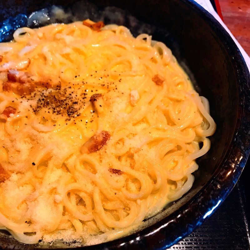 カルボナーラうどん(百年手打麺 なかしま家)