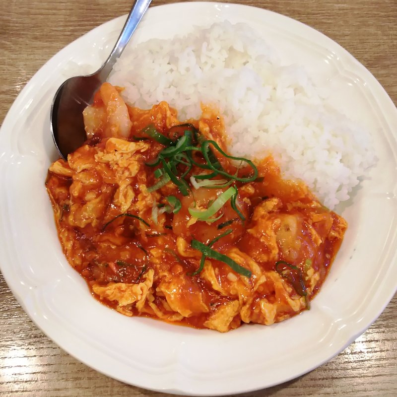 エビ玉チリ丼(東京餃子軒 川崎店)