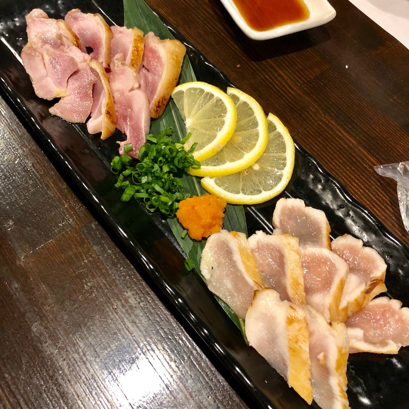 地鶏たたき盛り合わせ(旬味旬菜 大和)