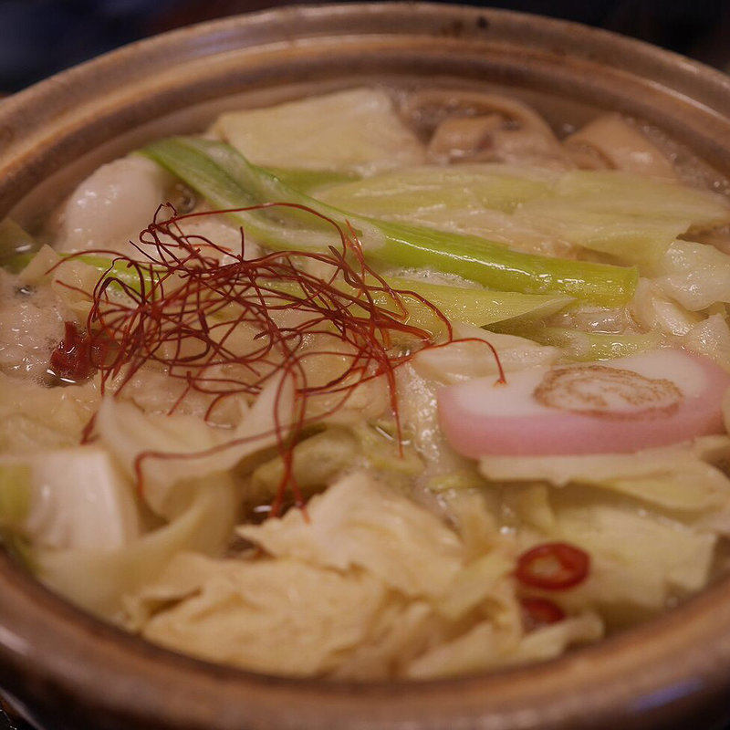 牛モツしょうゆ煮込みうどん(みのや)