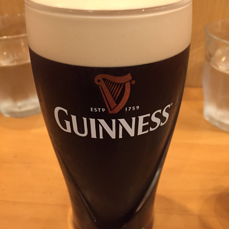 ギネス缶ビール(地鶏らーめん はや川)