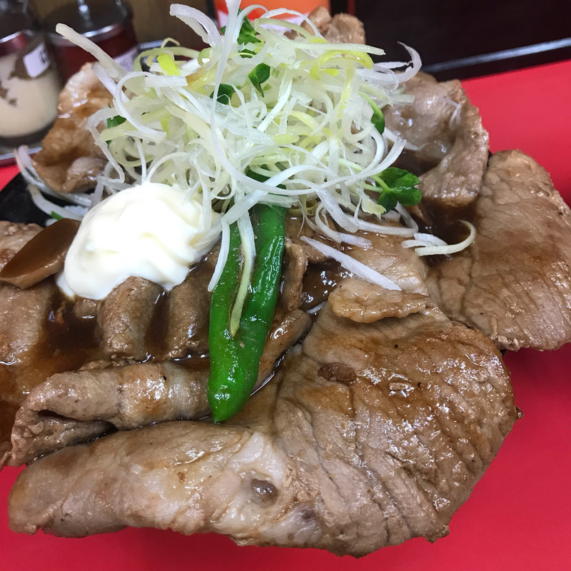 ダイナミックすたみなトンテキ丼肉増し(伝説のすた丼屋 国分寺店)