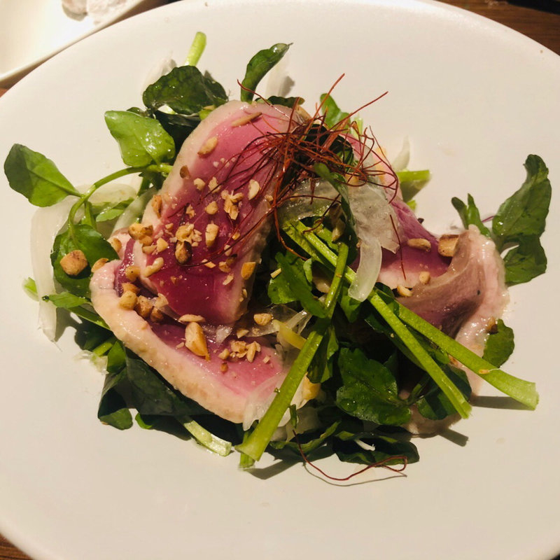 合鴨とクレソンのサラダ(わさび　恵比寿集合！九州男とうまかもん。 )