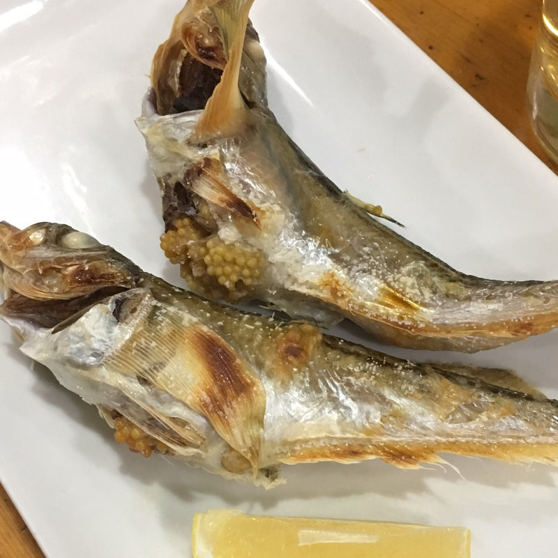 ハタハタの塩焼き(居酒屋 達磨)