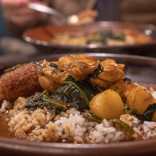 ポパイカレー+コロッケ(インデアン （indean）)