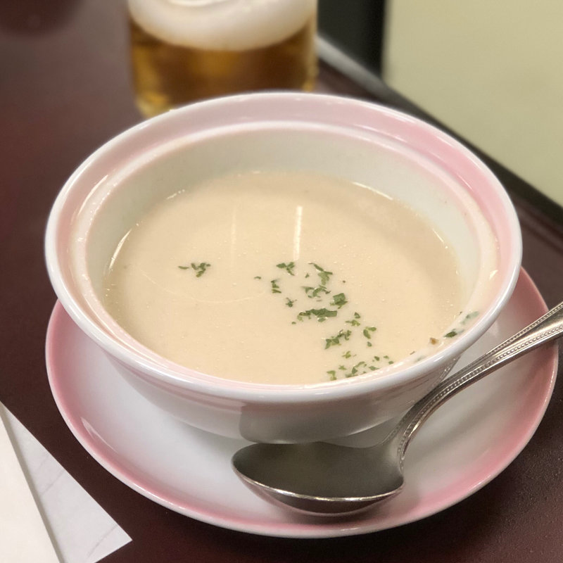 師走の御献立 吸い物 薬用人参クリームスープ(中松屋旅館 )