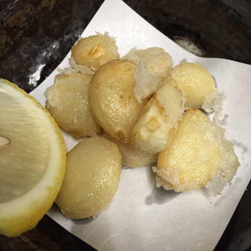 にんにくの唐揚げ(お好み焼き もり )