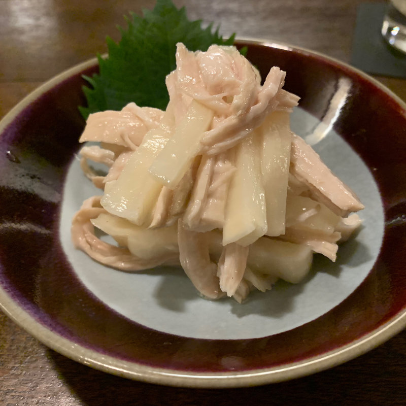 ゆで鶏べったら和え(店屋町 鈴太郎)