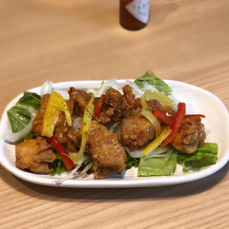 鶏唐揚アヒージョソース(海鮮居酒屋 はなの舞 小平店 )