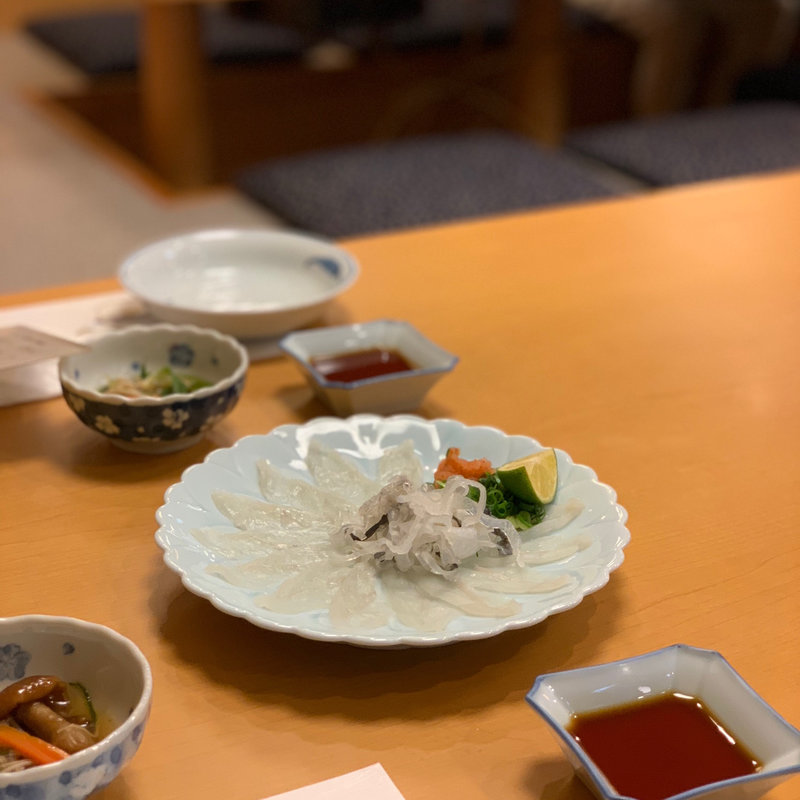 ふぐさし(第二力酒蔵)