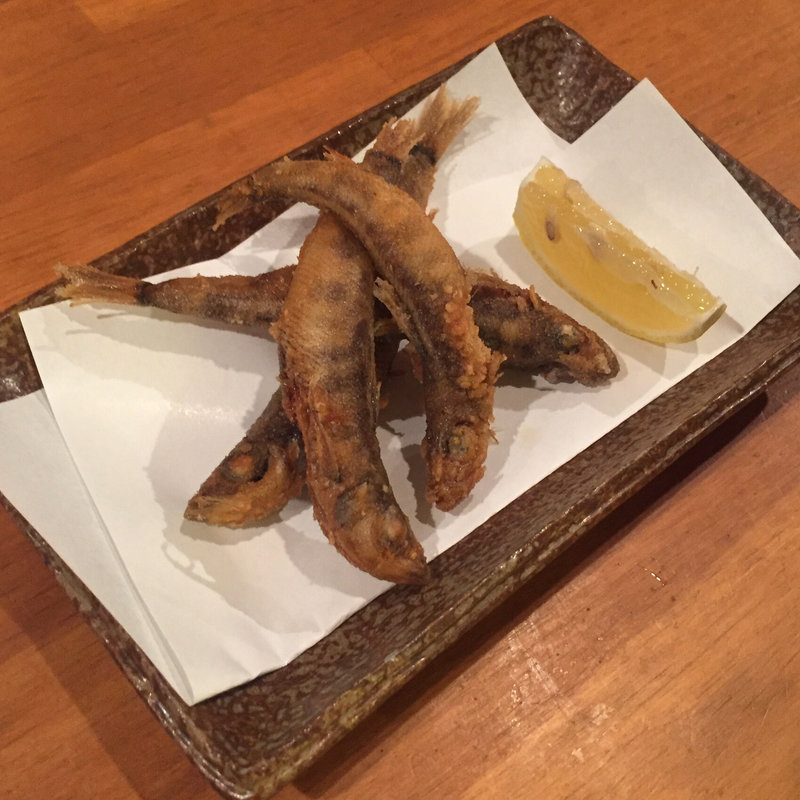 メヒカリ唐揚げ(中俣酒造 茂助)