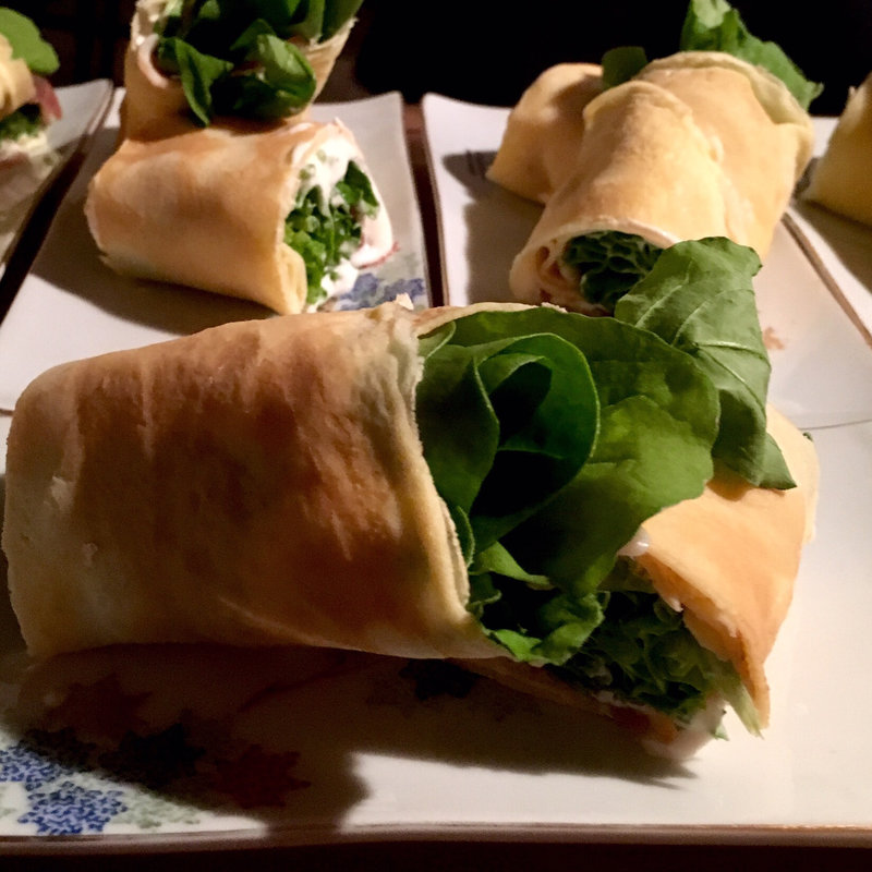 生ベーコンとルッコラ、サラダほうれん草のクレープ(コノ花まひろ )