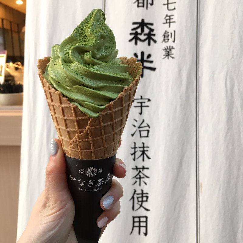 濃厚抹茶ソフト(やなぎ茶屋)