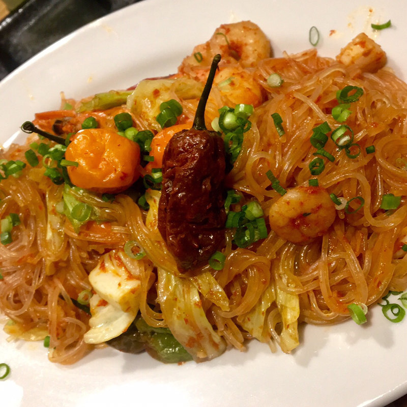 激辛チャプチェ(赤い壺 辛い料理 表参道)