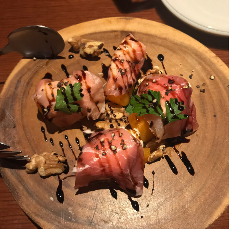 柿、マスカルポーネ、生ハム(FLAT)