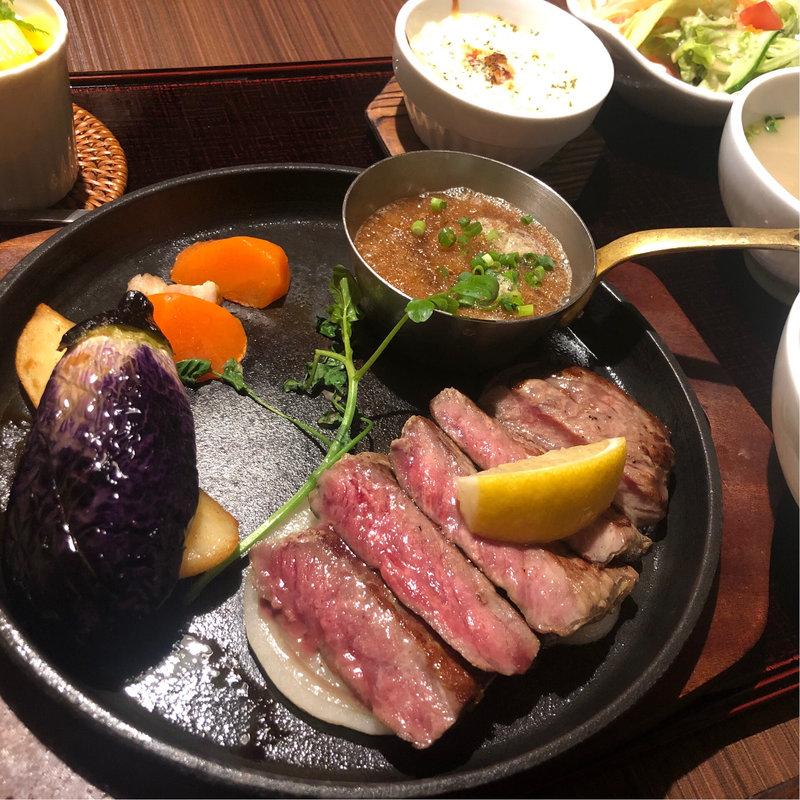 ステーキランチ(茶屋 草木万里野 長岡店)