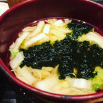 白菜とあおさ海苔の煮麺