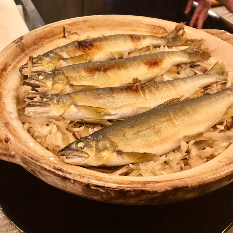 鮎の炊き込みご飯（コースのシメだった気が）(俺の魚を食ってみろ!! 神田研究所)