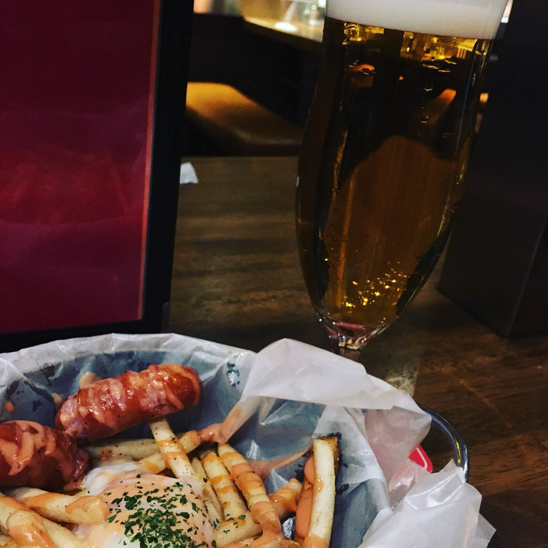 樽詰スパークリングとアメポテのセット(Railway Club)